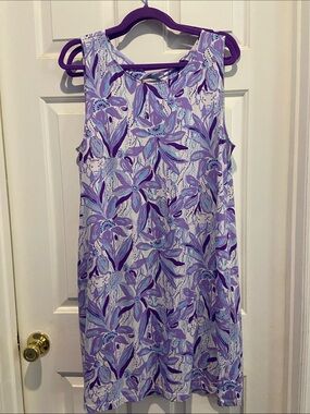 Lilly Pulitzer Eliza Dress - XLarge -
 Like New- Tropicalia Purple Elephant
